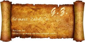 Grausz Zalán névjegykártya